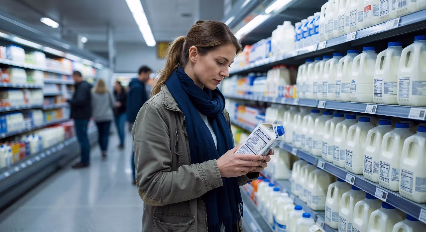 Comparing nutrition labels on milk alternatives