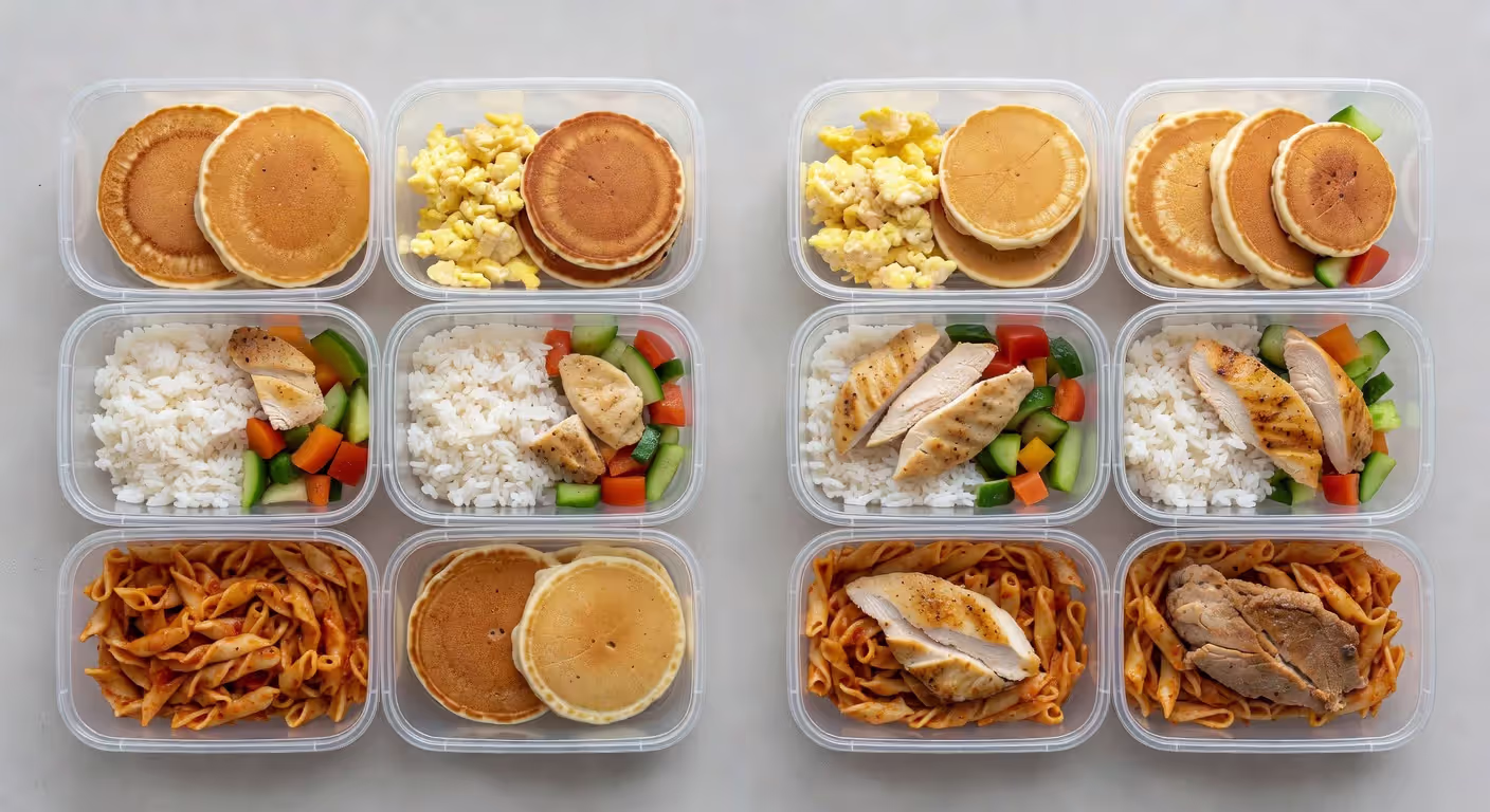 Comparison of poor versus optimal protein distribution throughout the day