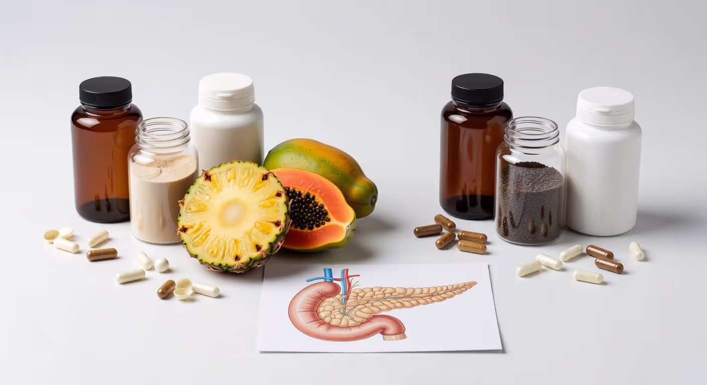 Different types of digestive enzyme supplements