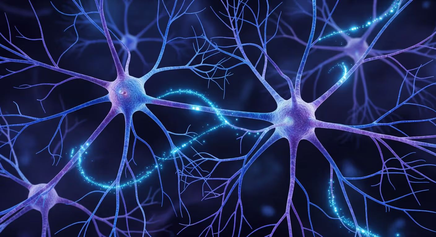 Illustration of nerve growth factor stimulation in neurons