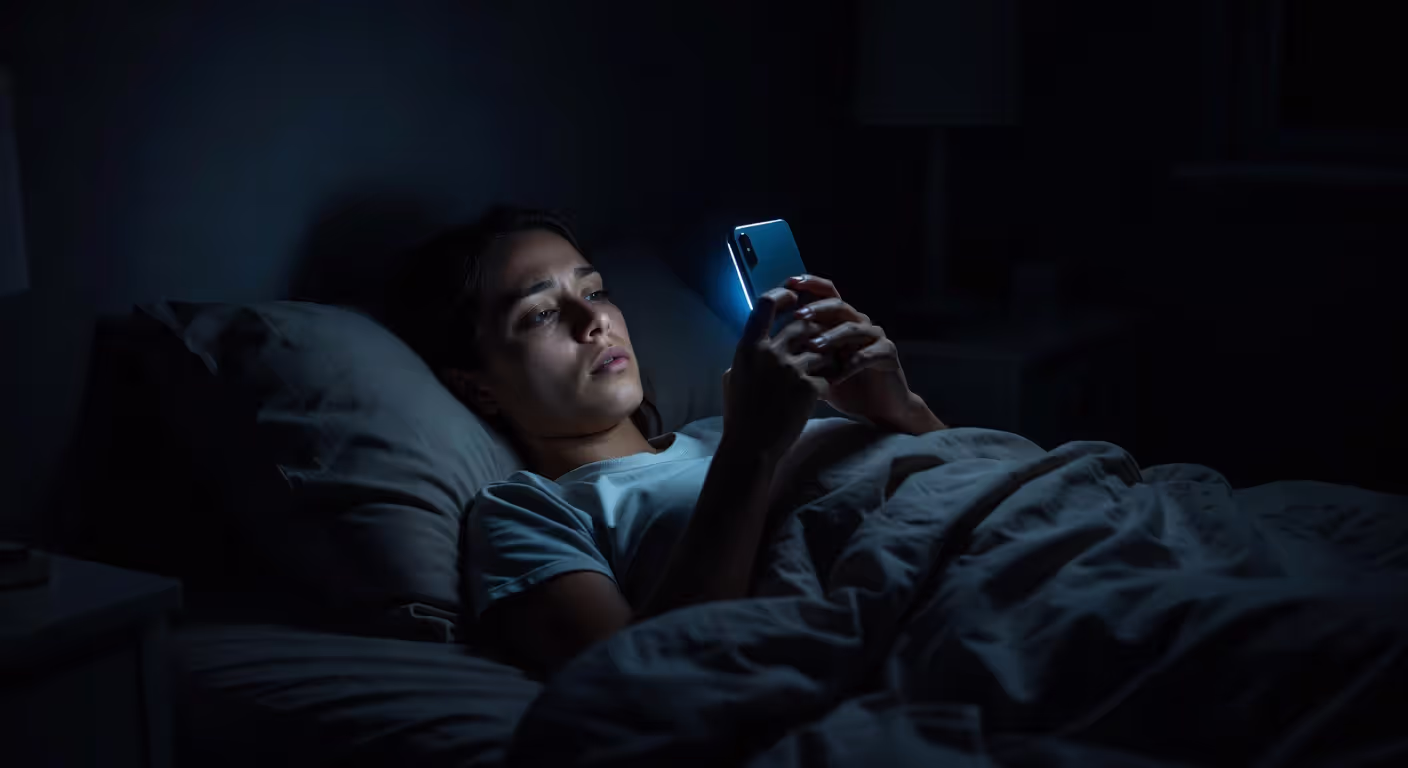 Common mistake of using screens before taking melatonin for sleep
