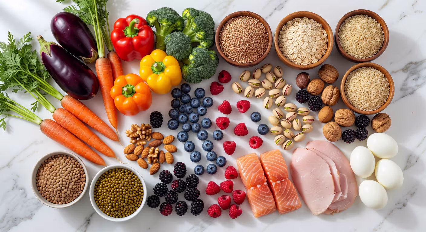 variety of low glycemic foods for meal planning