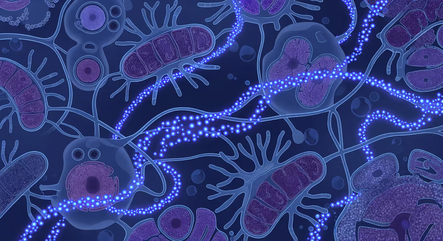 Illustration of magnesium working at the cellular level in the human body