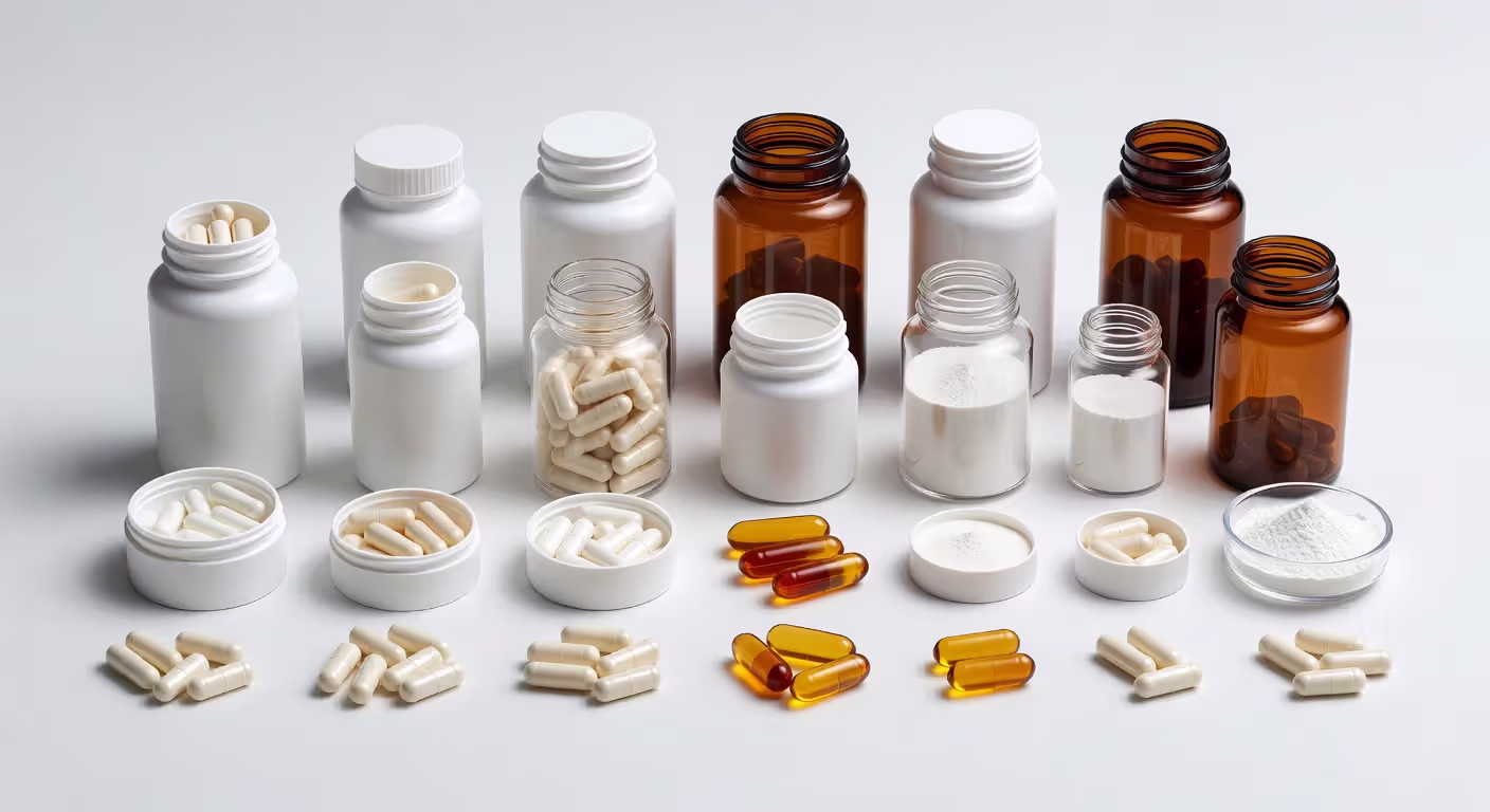 Different types of magnesium supplements including glycinate, citrate, and malate