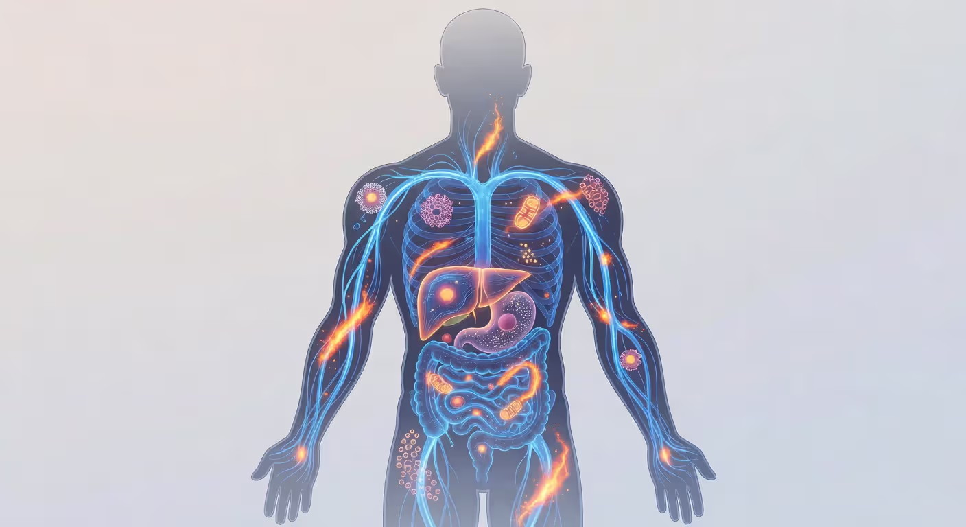 Visual representation of metabolic processes in the human body