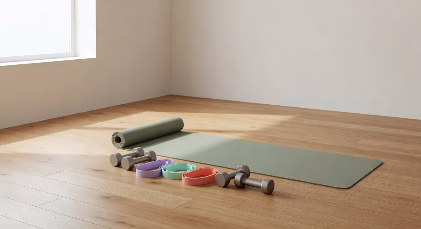 Essential home workout equipment setup