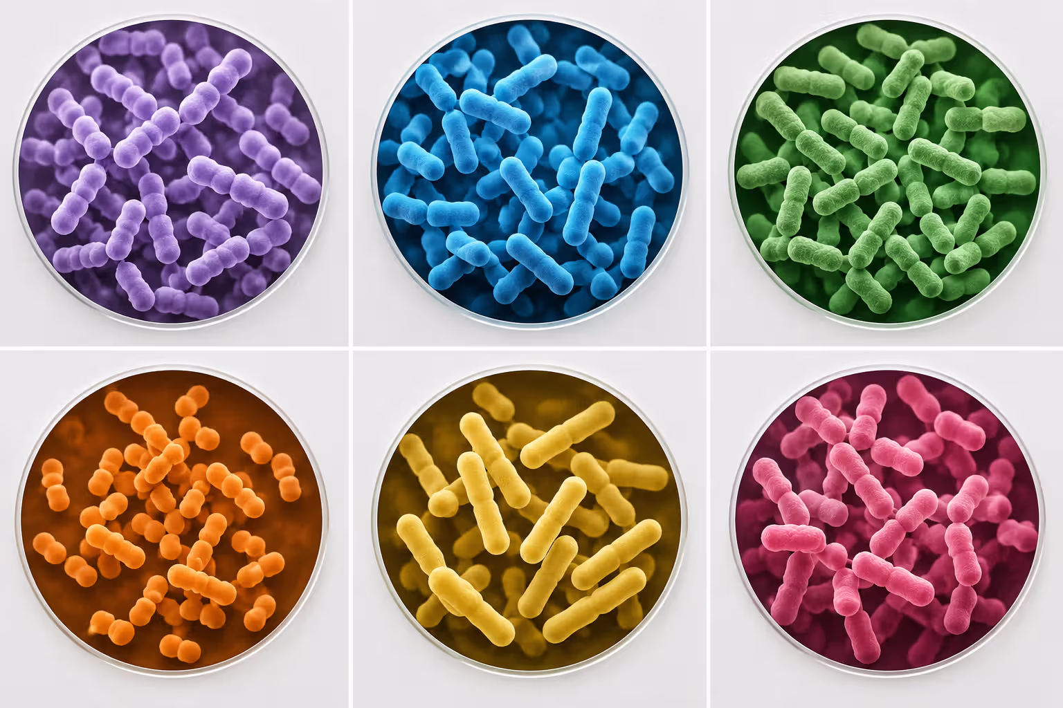 Common probiotic strains visual comparison