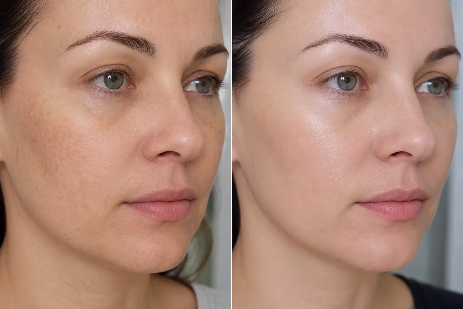 Skin improvement from vitamin C treatment
