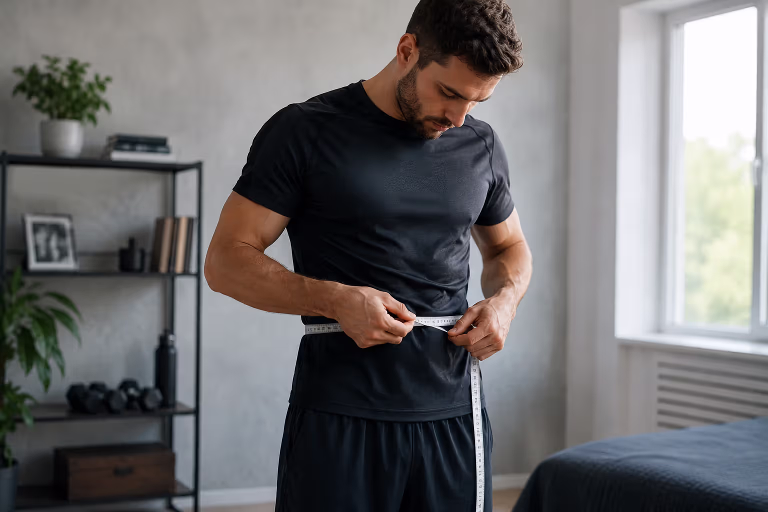 Taking body measurements as alternative progress tracking method